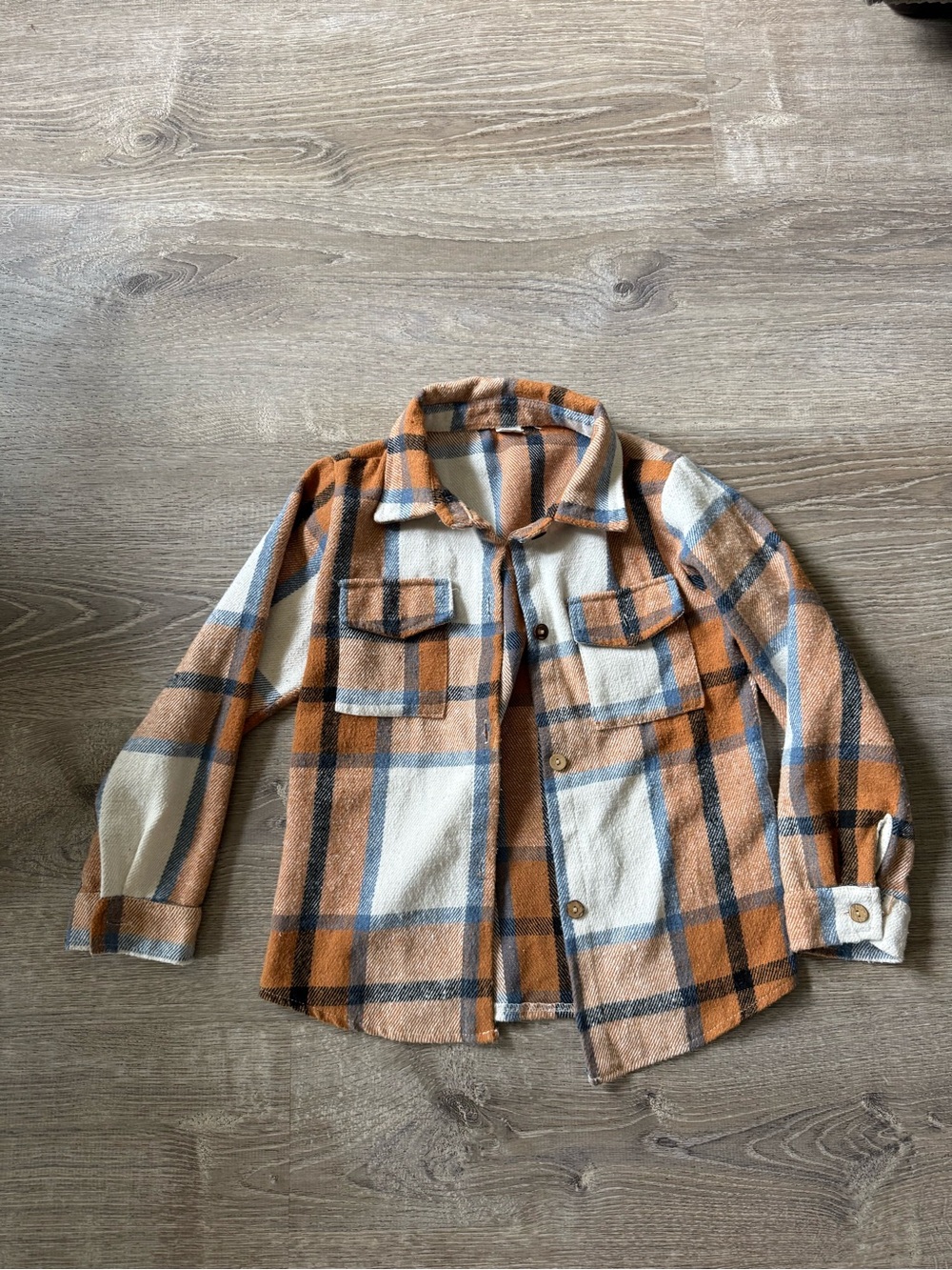 Girls Plaid Flannel Jacket